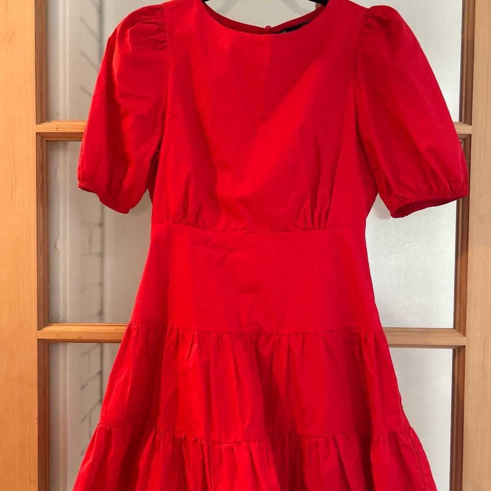 INA RED FUN FLIRTY DRESS! Size Medium